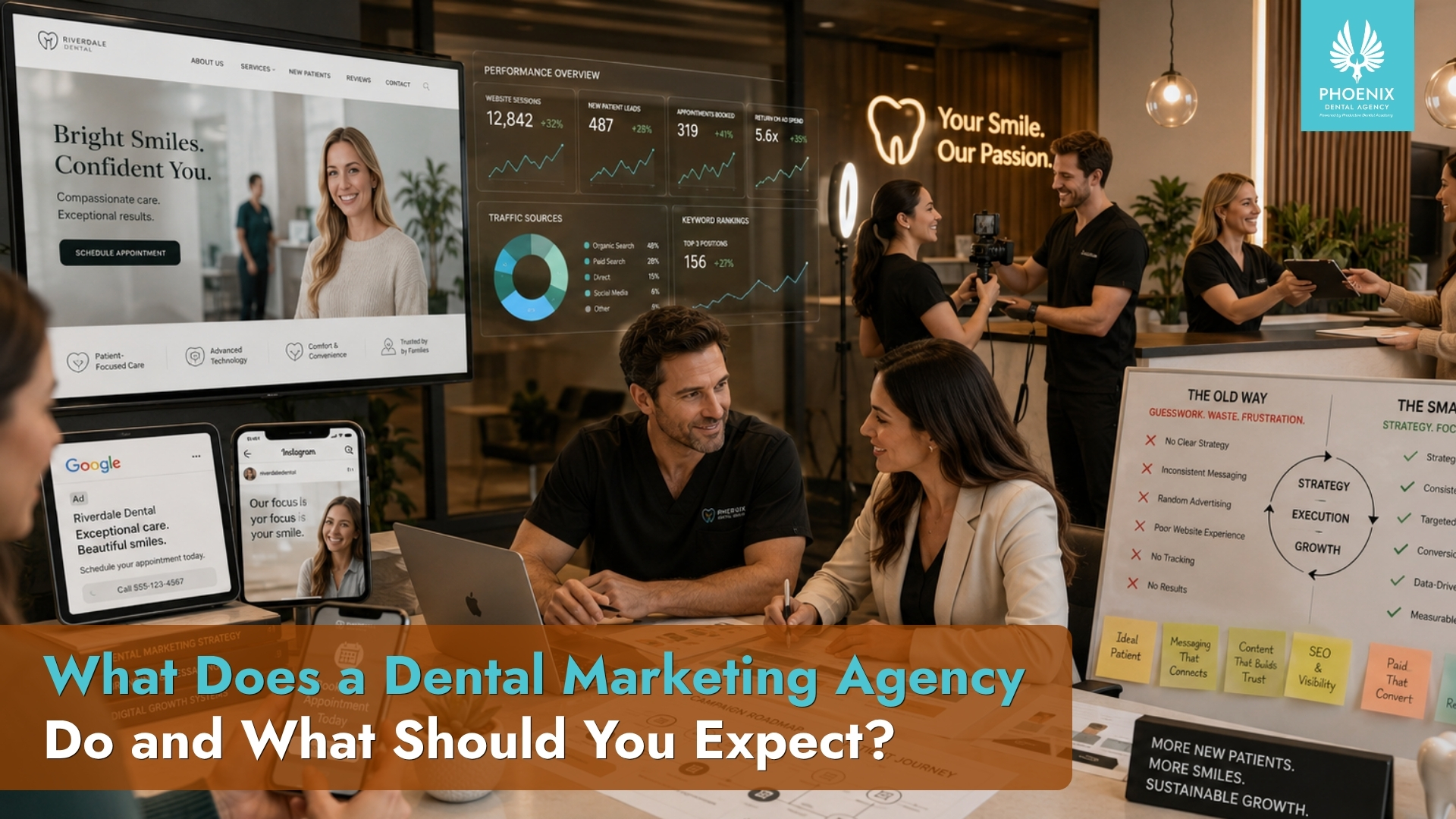 Learn what a dental marketing agency actually does and how Phoenix Dental Agency helps practices grow through SEO, website design, advertising, and strategic marketing.